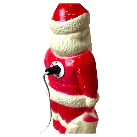Vintage 1960s Union 13" Santa Claus Blow Mold Light Up Christmas Decoration - Picture 8 of 9